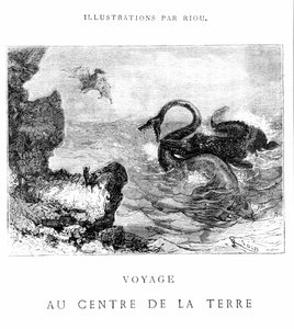 来自Jules Verne（1828-1905）的&39;Voyage au centre de la terre&39;插图，由Pannemaker雕刻，由J.Hetzel出版，19世纪 作者 爱德华·里奥（Edouard Riou）